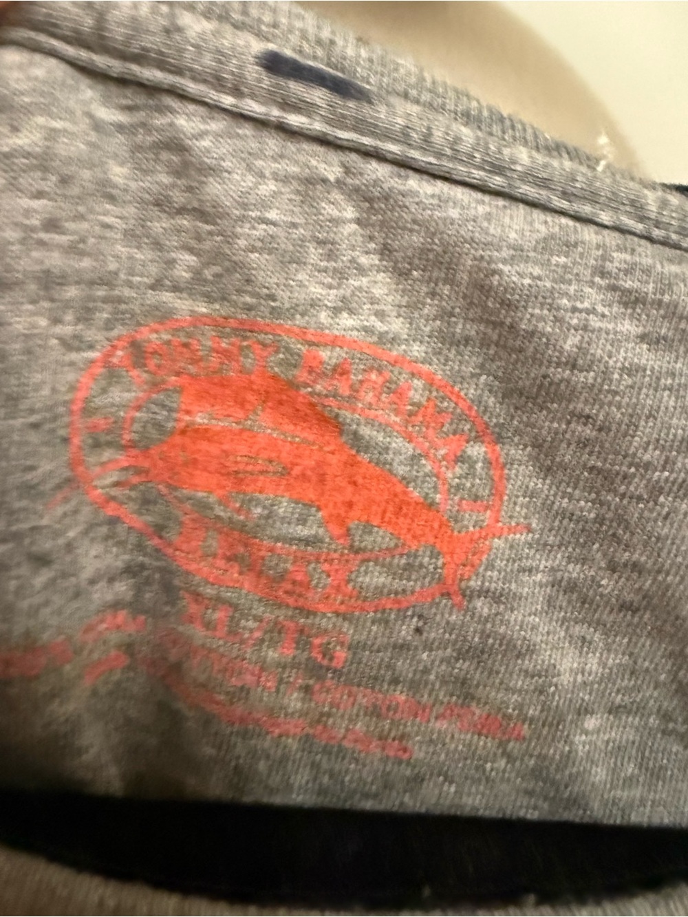 Tommy Bahama Orange Mint & White Striped Pocket Short Sleeve Tee - Picture 3 of 4